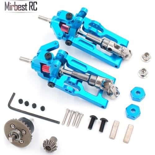 Mirbest RC bricolage pièces pour WLtoys 12428 12423 mis à niveau en métal avant roue arbre d'entraînement avant tour CVD alliage