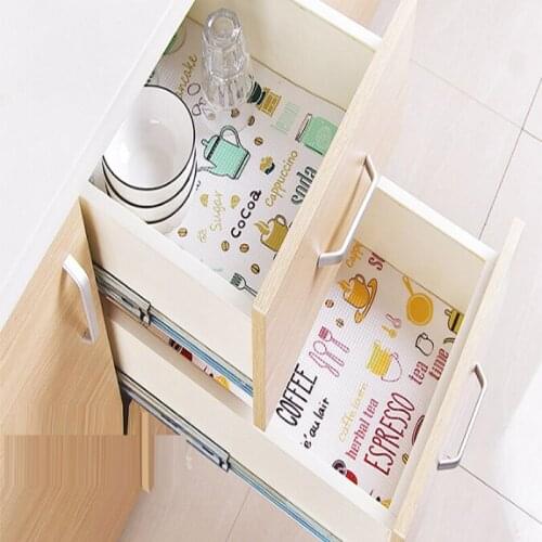 Cartoon can cut cabinets pad paper drawer thick waterproof moisture home wardrobe pad shoes cabinet mat wall stickers