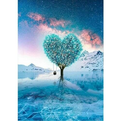 Pintura de diamante 5D paisajismo DIY flor rosa de color bordado de diamantes hecho a mano de punto de cruz kit de Navidad