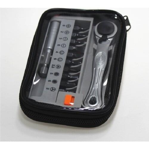 New 12Pcs Mini Ratcheting screwdriver and bits set reversible 2-way screwdriving tool portable pocket