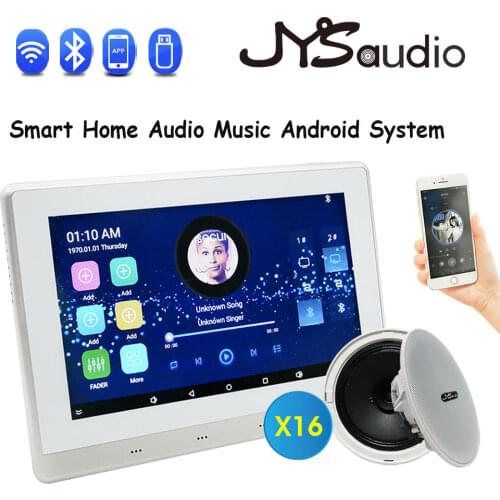 Touch Screen WiFi In Wall Amplifier Bluetooth Android Big Power Home Theater System 16*15W PA Ceiling Speaker Stereo Sound Audio