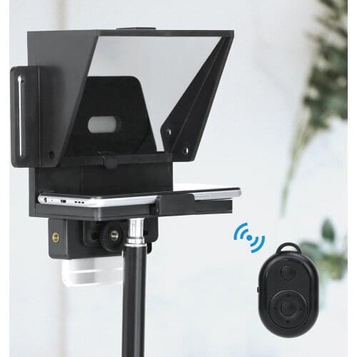 Portable Phone AndDSLR Recording Mini Teleprompter Portable Inscriber Live Mobile Teleprompter Artifact Video With Remotecontrol