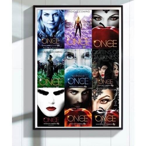 Once Upon A Time Character Collection Movie Film Posters Retro Vintage Kraft Poster Canvas Wall Sticker Home Decoration Gift