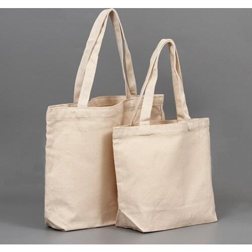 Blank Pattern Canvas Shopping Bags Eco Reusable Foldable Shoulder Bag Handbag Tote Cotton Tote Bag Wholesale Custom