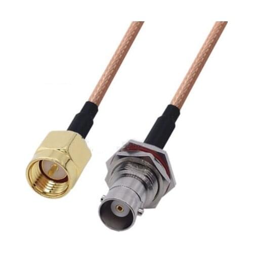 SMA Male to BNC Female Jack Bulkhead Connector Pigtail Jumper RG316 Cable 50 ohm