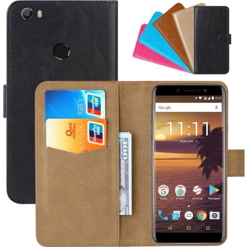 Luxury Wallet Case For Senseit W289 PU Leather Retro Flip Cover Magnetic Fashion Cases Strap
