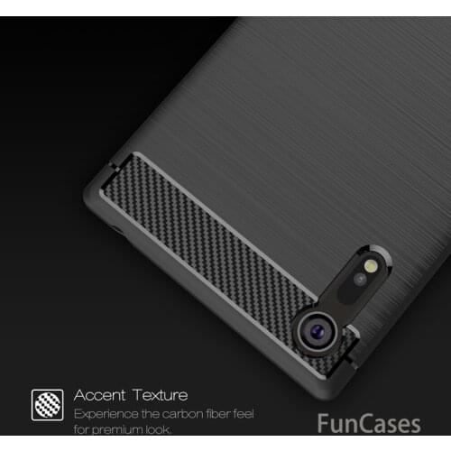 Luxury Carbon Fiber TPU For Sony Xperia XZ XZ2 XZ3 XA1 Ultra Case Soft Armor Cover For Sony XZ Premium XZs Case Protective Shell