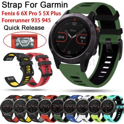 22mm 26mm Silicone Strap For Garmin Fenix 6/6X Replacement Quick Release Watchband for Garmin Fenix 5/5 Plus/5X Smart Watch Band