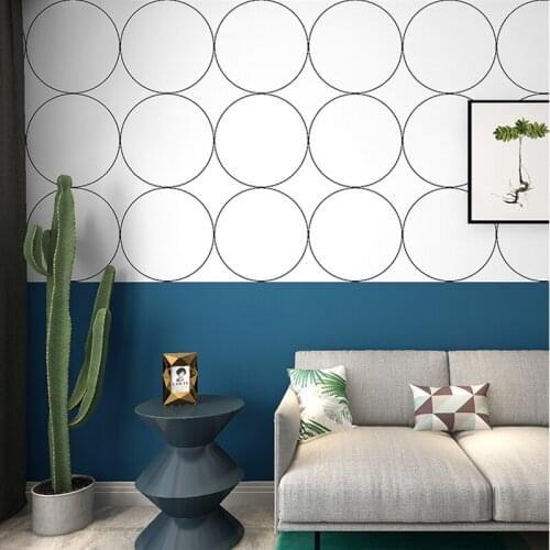 Modern Simple Round Circle Geometry Wallpaper Nordic Wall Decor Paper 3d Living Room Bedroom Decor Project Papier Peint J158