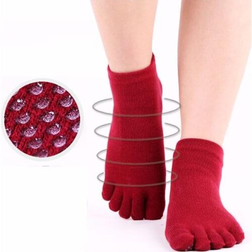 Sports Fitness Pilates Yoga Socks Five-toe Anti Slip Breathable Climbing Camping Hiking Running Cycling Women Dispensing Socks