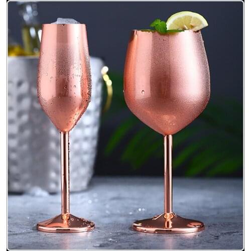 Stainless Steel Champagne Cup Wine Glass Cocktail Glass Metal Wine Glass Bar Restaurant Goblet C1