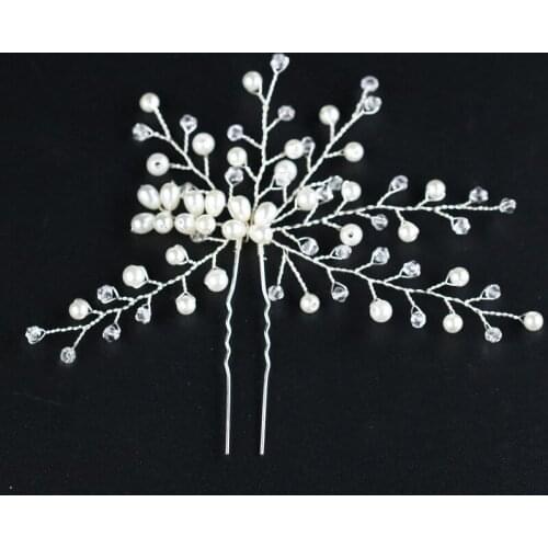 Bridal pearl bun wedding dress accessories plate hair accessories hand-knit bridal jewelry wedding decoration