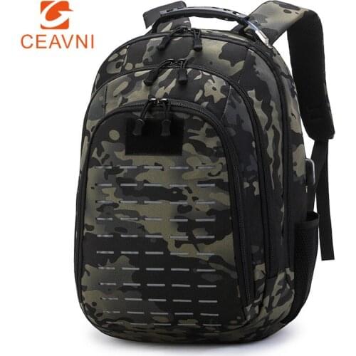 Outdoor Military Rucksacks Tactical Backpack Nylon Waterproof USB Charging Men Travel Bags Sport Hiking Fishing Backpack Mochila