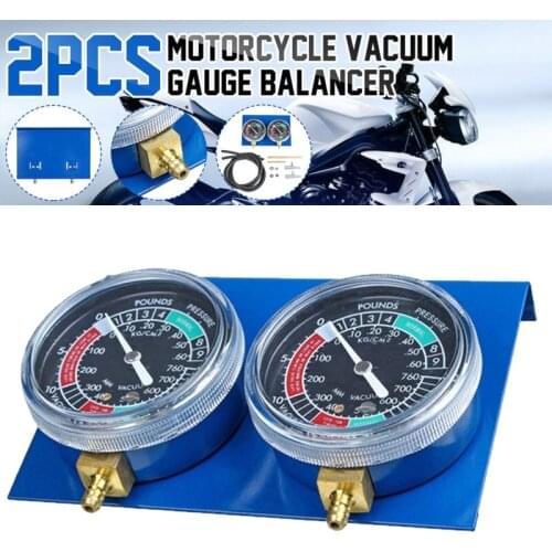 2pcs Motorcycle Carburetor Vacuum Gauge Synchronizer Balancer With Hose Threaded Brass Extensions Auto Replacement Parts