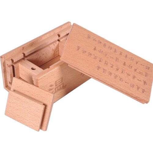 Lock Moonlight Mystery Treasure Magic Box wooden Intelligent Puzzles Toys for Kids Children Early Development Toys 2018