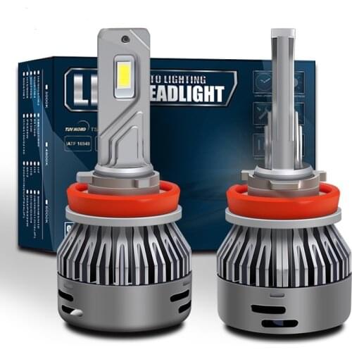 2pcs 16000LM 65W 12V/24V LED CANBUS car headlight bulbs H4 H7 H8/H11 HB3/9005 80mil big chip 6000k LED lamps for auto