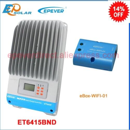 36v 48v 12v 24v automatic work mppt ep solar series ET6415BND 60A 60amp solar controller with wifi connect APP software