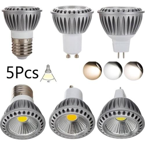 5X LED Spot Light Bulbs Dimmable COB E27 GU10 MR16 15W 110V/220V/12V Spotlights Lamps Bombilla Ampoule for Home Bedroom Decor