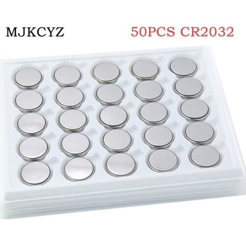 50pcs 2032 button battery 3V button lithium battery watch remote control calculator dl2032 5004lC CR2032 ECR2032