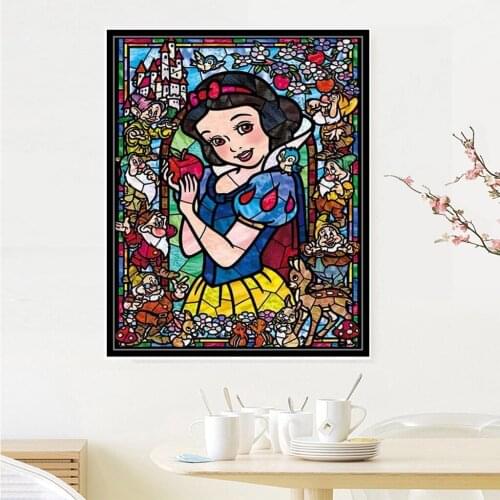 Diamond Painting Snow White Disney Cartoons Dot Diamond Mosaic Cross Stitch Home Decorative Birthday Casual Interactive Dropship