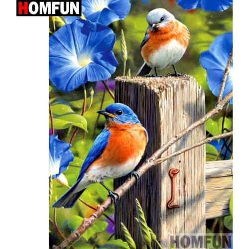 HOMFUN Diamond Painting "Bird scenery" 5D DIY Diamond Embroidery Full Square/Round Decor Cross Stitch Rhinestone A12494