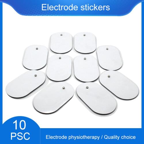 10Pcs Cervical Vertebra Machine Electronic Physiotherapy Massage Low Frequency Electrode Pads Digital TENS 4*6.5cm Free Shipping