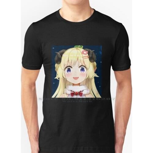 Gangimari Watame T Shirt 100% Pure Cotton Watame Hololive Homolive Sheep Sheep Girl Girls Cat Ear Animal Ear Japan Anime Big