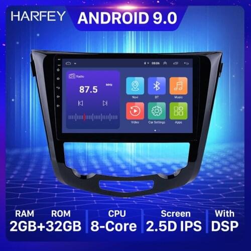Harfey 10.1inch API 29 Android 10.0 for 2014 Nissan QashQai X-Trail Radio car multimedia player GPS System 3G WiFi TV Mirror