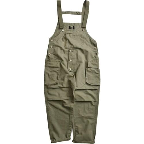 Men One Piece Romper Overalls Hip Hop Trendy Cargos Casual Loose Pants Mens Jumpsuit Streetwear Work Male Clothes M-2XL