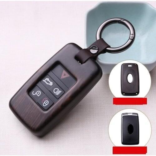 Red sandalwood ebony Key Holder Cover Case Shell For Land Rover Range Rover Evoque Discovery Sport 5 2018 2019 2020 Accessories