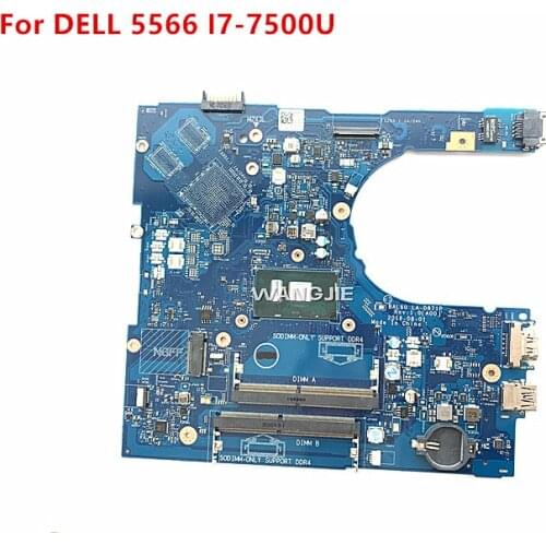 For DELL Inspiron 5566 Laptop motherboard i7-7500U processor J0F4J 0J0F4J BAL60 LA-D871P mainboard 100% working