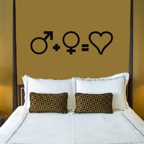 Love Life Sex Pattern Wall Stickers for Lovers Bedroom Vinyl Waterproof Wall Decals Wedding Art Decoration Poster TA163