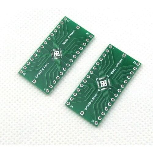 QFN28 to DIP28 pin Adapter IC socket test experiment board 5*5 4*4 PCB