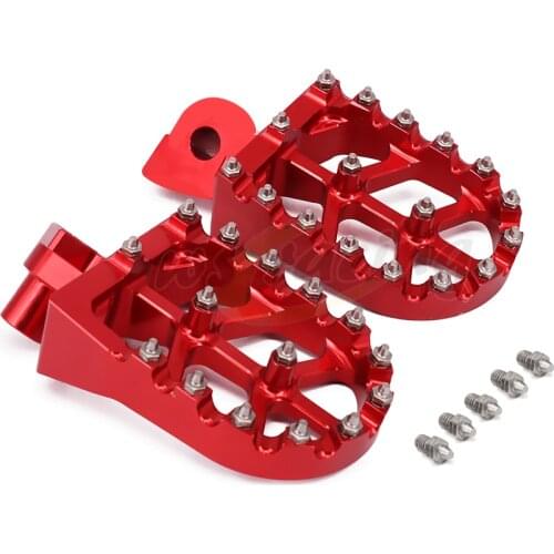 Motorcycle Billet MX Wide Foot Pegs Pedals Rest Footpegs For Husqvarna WR SMR TC TE TXC 360 400 449 450 510 511 570 610 TC450