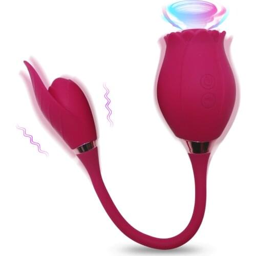 Rose Vagina Tongue Licking Vibrator 10 Mode Sucking Blowjob Nipple Stimulation Oral Clitoris Massager Sex Toy for Women Couple