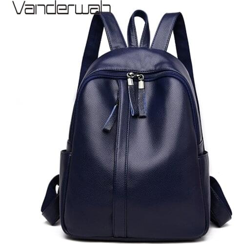 Sac A Dos Femme Famous Brand Backpack Women Backpacks Solid Fashion Girls School Bags for Teenage Girls Leather Women Backpack