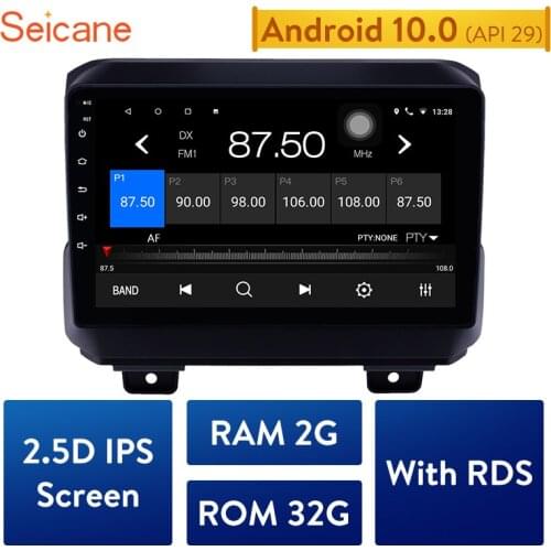 Seicane Android 10.0 RAM 2GB ROM 32GB Car GPS Navi Stereo for 2018 Jeep Wrangler Car Multimedia Player Support Backup camera RDS