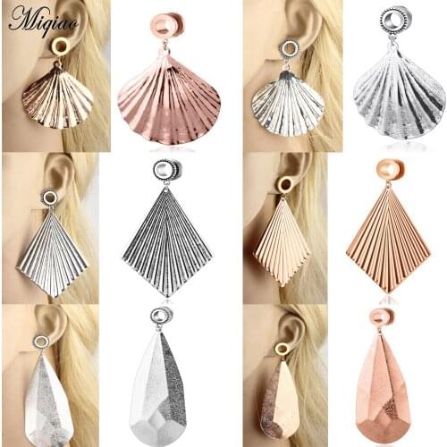 Miqiao 2 Pcs European and American New Hot-selling Double Pulley Auricle Retro Pendant Earring 6mm-25mm