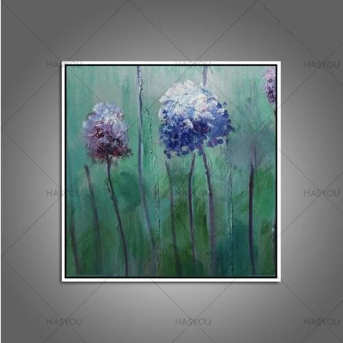 Modern Abstract Flower Oil Painting Hand Painted Pink Blue Wall Art Canvas 1 Panel Home Decoration Picture For Living Room Sale