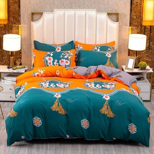 HomeHigh Quality Printing Bedding Set Duvet Cover Set Bedding Printing Bed Linen Queen Size Bedding Set Fashion Queen Design