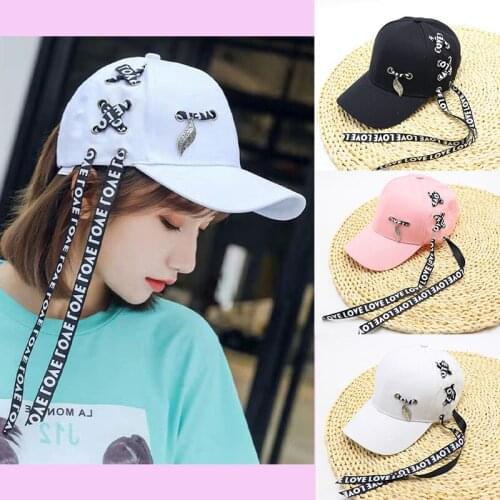 DT077 Ladies strap Spring Summer Unisex Baseball Caps Mesh Cap Fashion Solid Embroidery Hat Women Men Cotton Casual Hats
