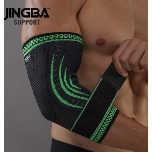 JINGBA SUPPORT 1PCS Compression Elastic Nylon Basketball Elbow brace support protector Volleyball Fitness Bandage Elbow pads