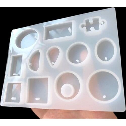 1Pcs Silicone Mold Crystal Resin Epoxy Molds Diy Jewelry Making Earring Pendant Tools Art Decoration Crafts Moulds