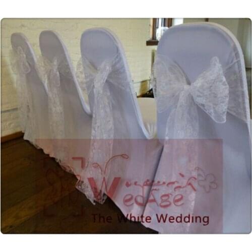 100pcs Lace chair sashes for Weddings Chair Bow /size 7"*108"/ party decoration Lace sashes