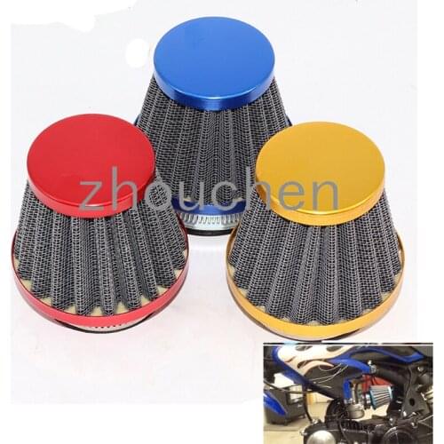 35/38/42/45/48/52/58mm Motorcycle Mushroom Head Air Filter Clamp On Cleaner 3Colors KL012