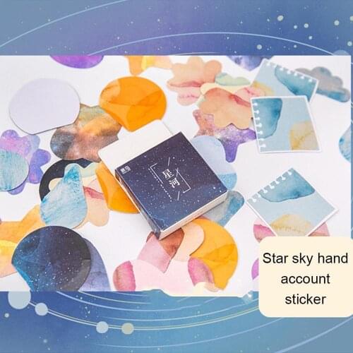 45 Pcs/box Starry Hand Account Sticker DIY Decoration Stamp Stickers for Scrapbook Student School Stationery Supplies