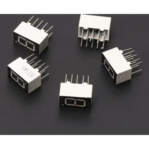5Pcs 0.36" Common Cathode 1 Bit 10 Pin 7 Segment Red LED Display Digital Tubes