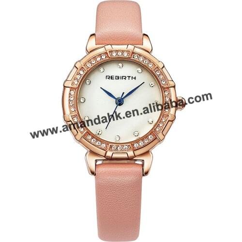 50pc/lot High Quality Luxury Fashion Casual Classic Leather Strap Watch Hot Fashion Women Quartz Wristwatch RE053