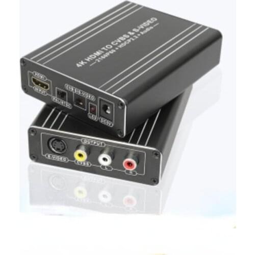 HDMI-compatible To AV SVIDEO Converter Adapter CVBS L/R 1080P HDMI-compatible Video Converter 3RCA PAL / NTSC