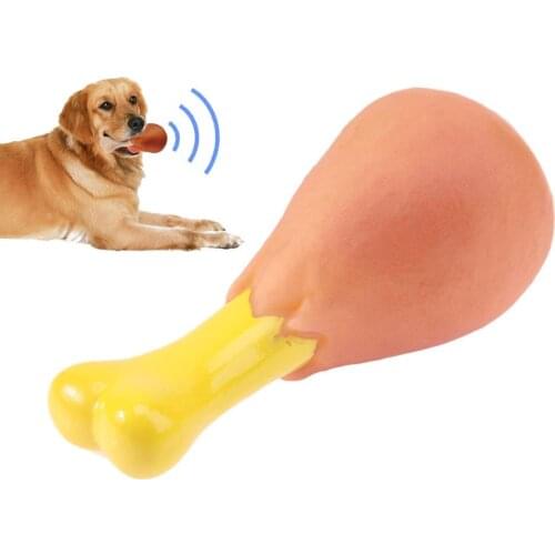 Pet Chew Toys Pet TPR Set Interactive Playing Funny Molar Hew Chicken Toy Dog Squeaky Sound Puppy Molar Bite Cleaning Teeth